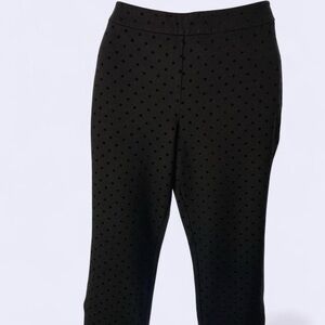 Talbots Black Pants with Polka Dots